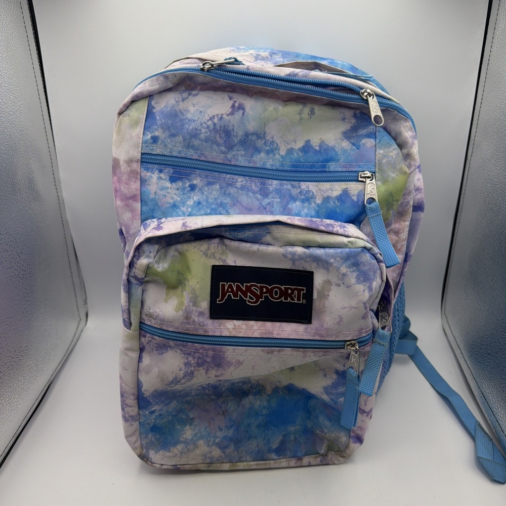 JanSport XL Tie Dye Backpack Multicolor School Canvas Hiking Bag Unisex Kids